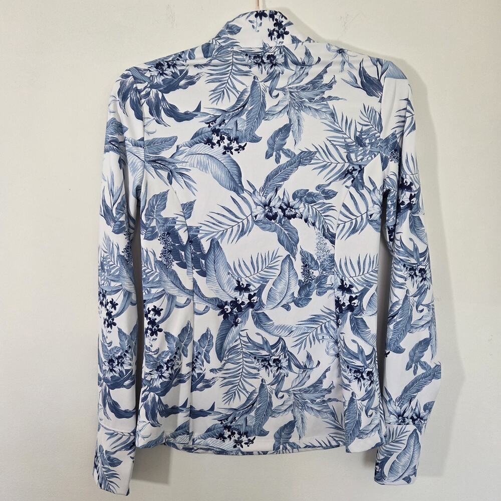 Tommy‎ Bahama Golf Womens Blue Floral 1/2 Zip Pullover Performance Size Small - Picture 4 of 7